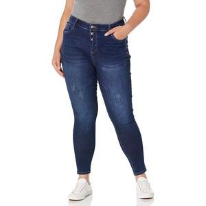 Evans Womens Classic Denim Serendipity Zip Skinny Fit Jeans DKWS Size 16W NWT